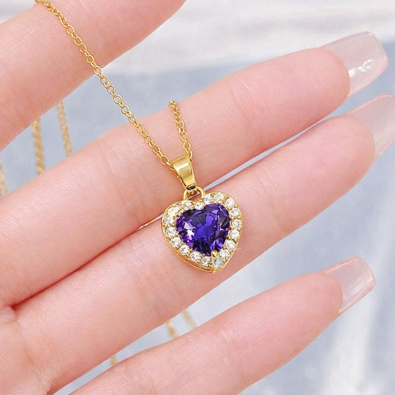 Love Heart Gold Plated Pendant Necklace