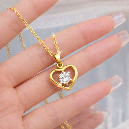 Love Heart Gold Plated Pendant Necklace